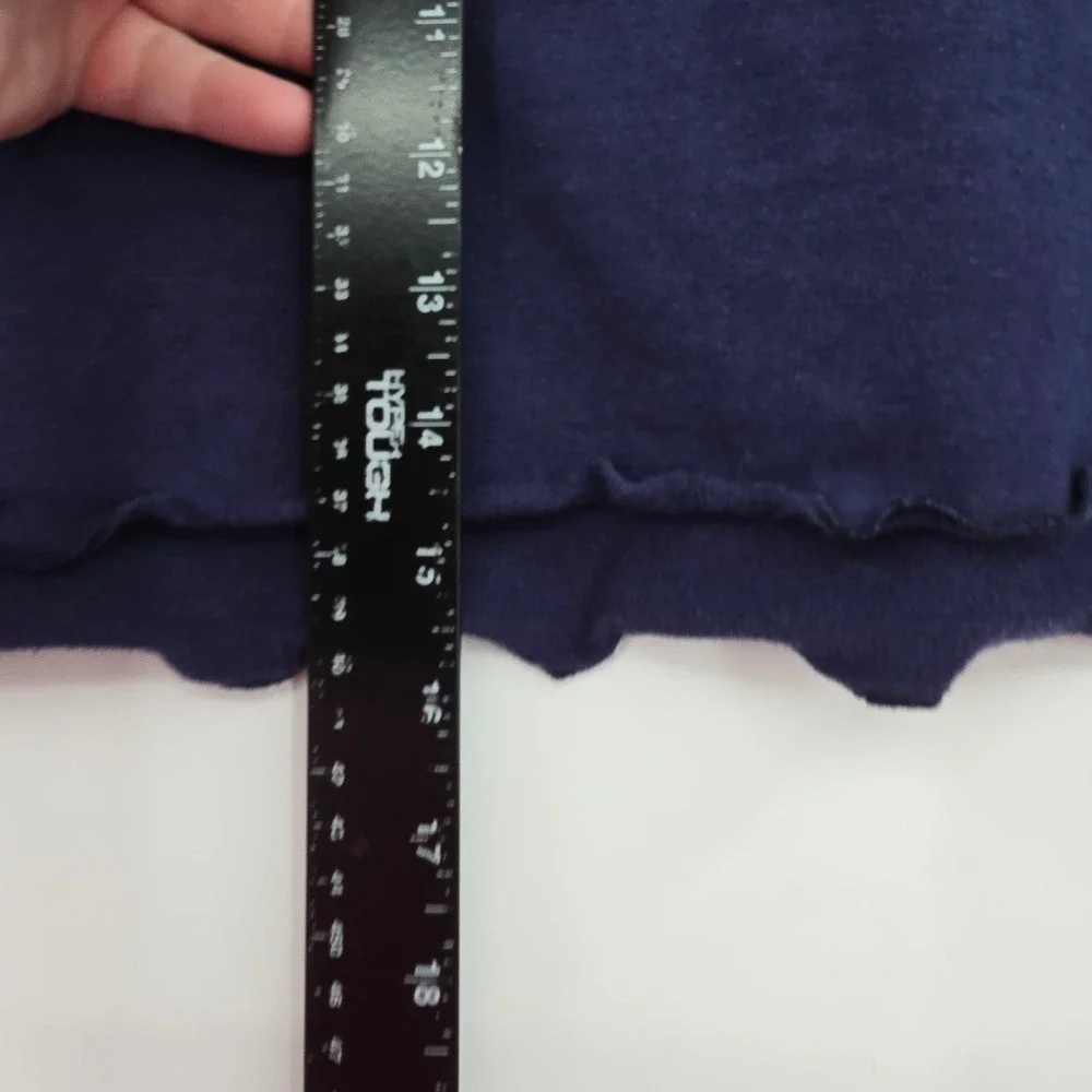 4th Set Sally Womens Navy Blue Tennis Skirt Lettuce Hem Graphic Mini Size‎ M